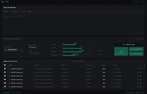 AI Voice Studio Giao diện 5