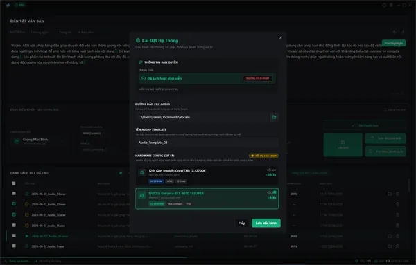 AI Voice Studio Giao diện 6